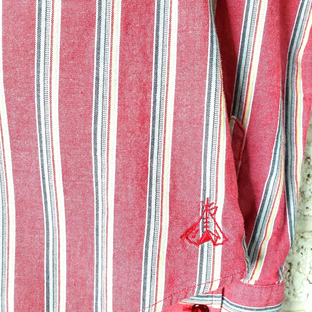 Pendleton Red Multi Stripe Button Down - image 5